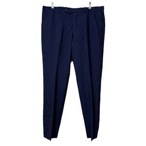 Ted Baker Men’s Jefferson 35x30 Blue Purple Wool Pleated Dress Pants